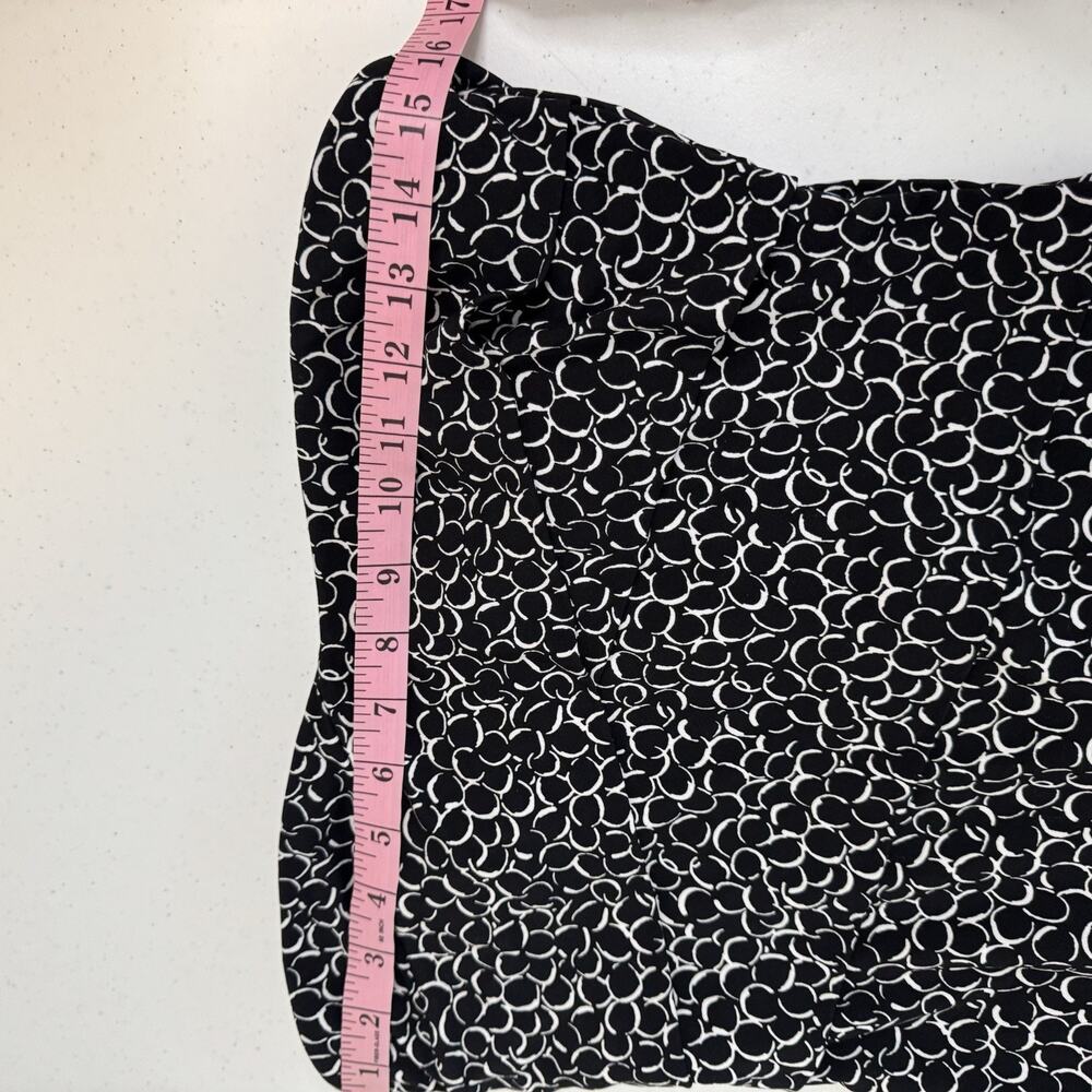 WHBM Instantly Slimming Strapless Sheath Dress Size 8 Tiered Stretch Black White - Picture 13 of 15